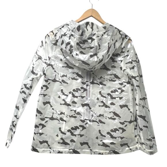 Urban Republic Collection Clear Camouflage Hooded Raincoat Jacket Size Small - Picture 2 of 5